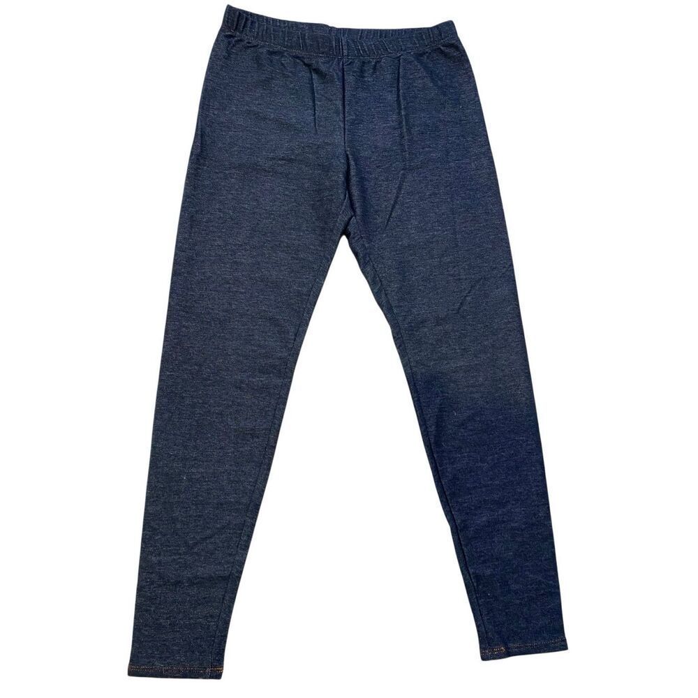 No Boundaries Dark Wash Denim Look Leggings Jeggings Womens Small Blue Workout